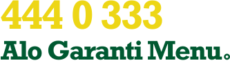 Tel/Fax +90 216 GARANTI Alo Garanti Menu